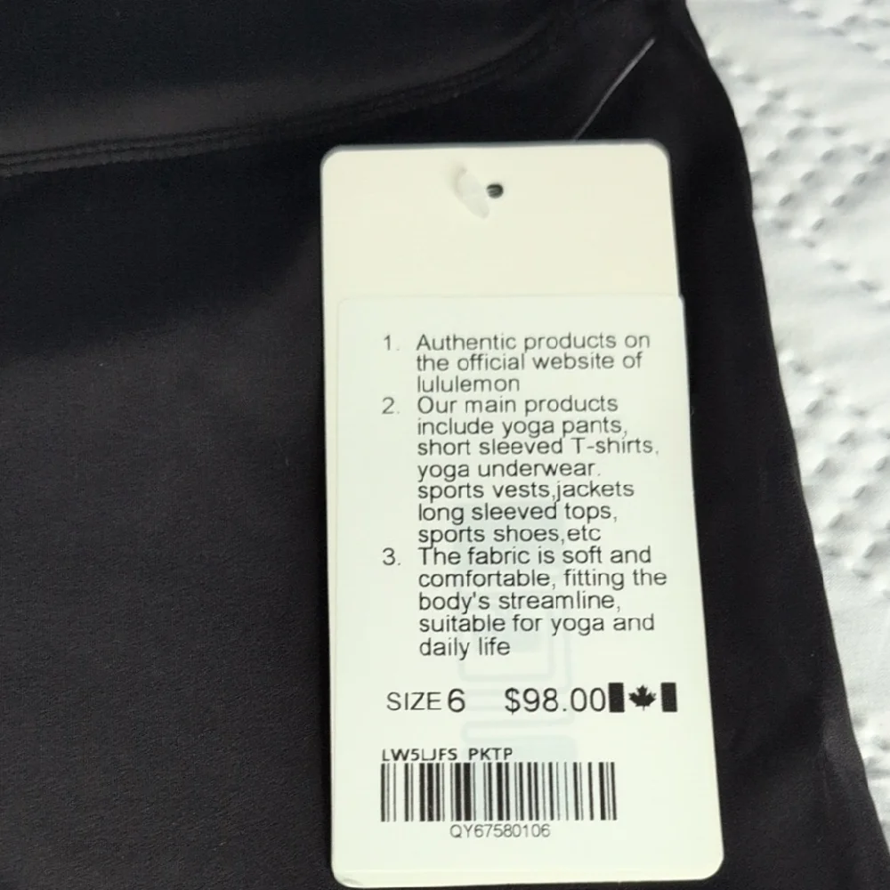 NWT Lululemon Women's Black Leggings - Picture 4 of 5